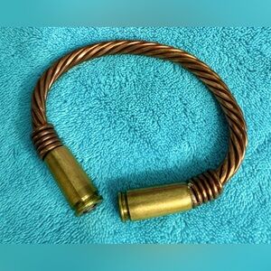 HANDMADE NEVER unique WORN COPPER TWIST cuff bracelet